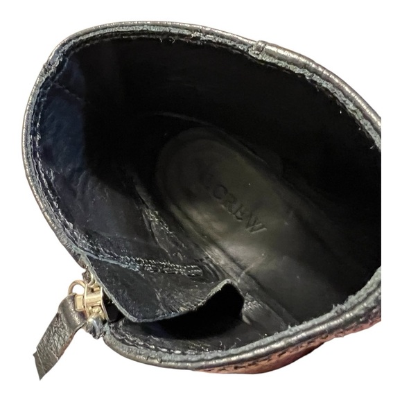 J. Crew Frankie Booties Black Pebbled Leather Casual Side Zip Ladies Size 8 - Picture 10 of 13